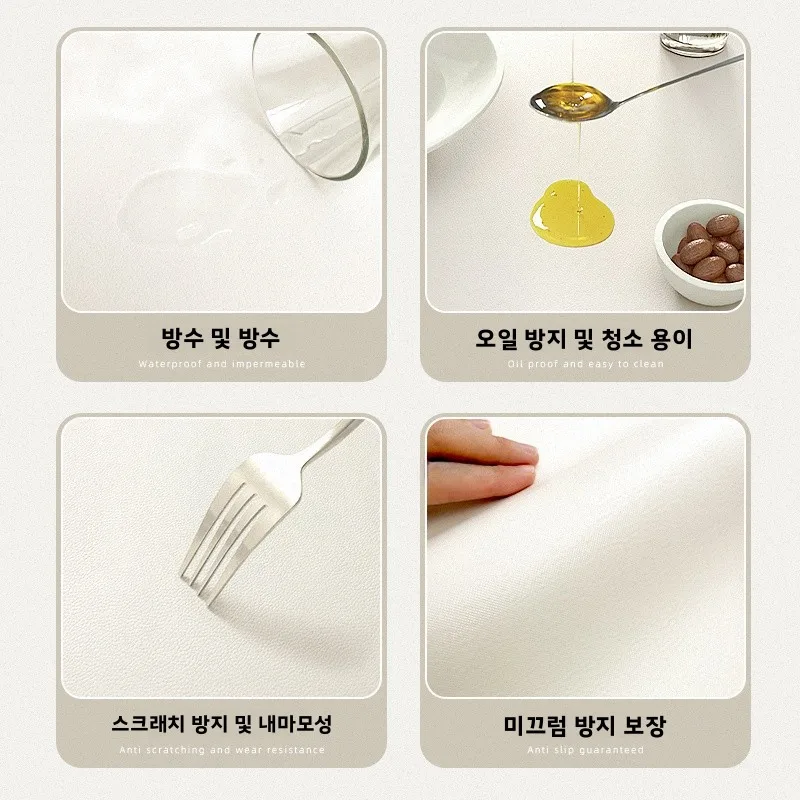 버터베어 모양 식탁 매트 2025 신형 가죽 보호 패드 내열 방수 방진 비세탁