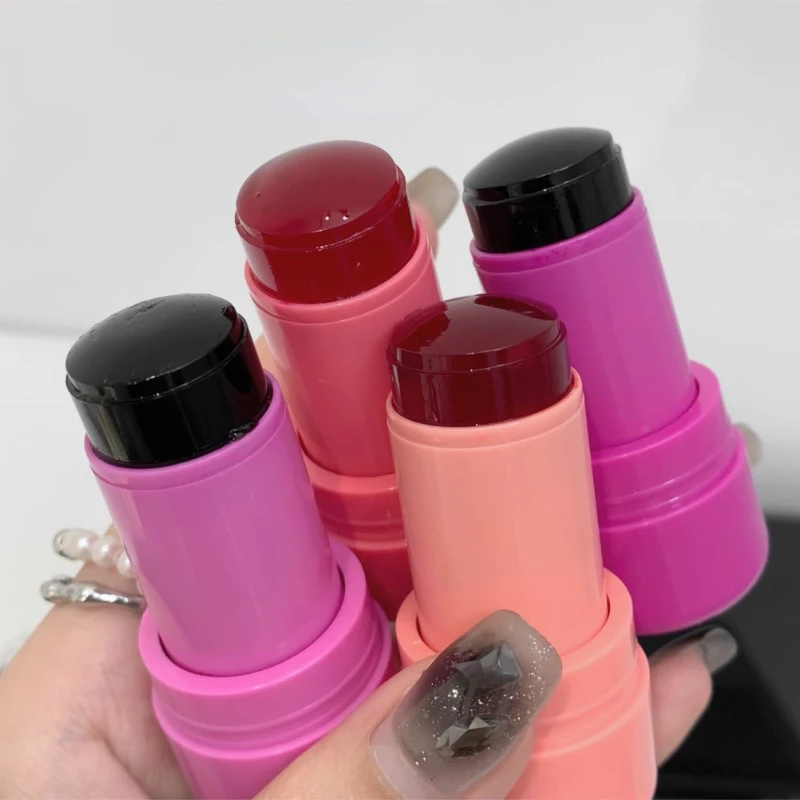 Milk Jelly Cheek Blush Tint 3-in-1 Moisturized Blusher Sticker Water Long Lasting Brighten Matte Facial Contour Rouge Makeup
