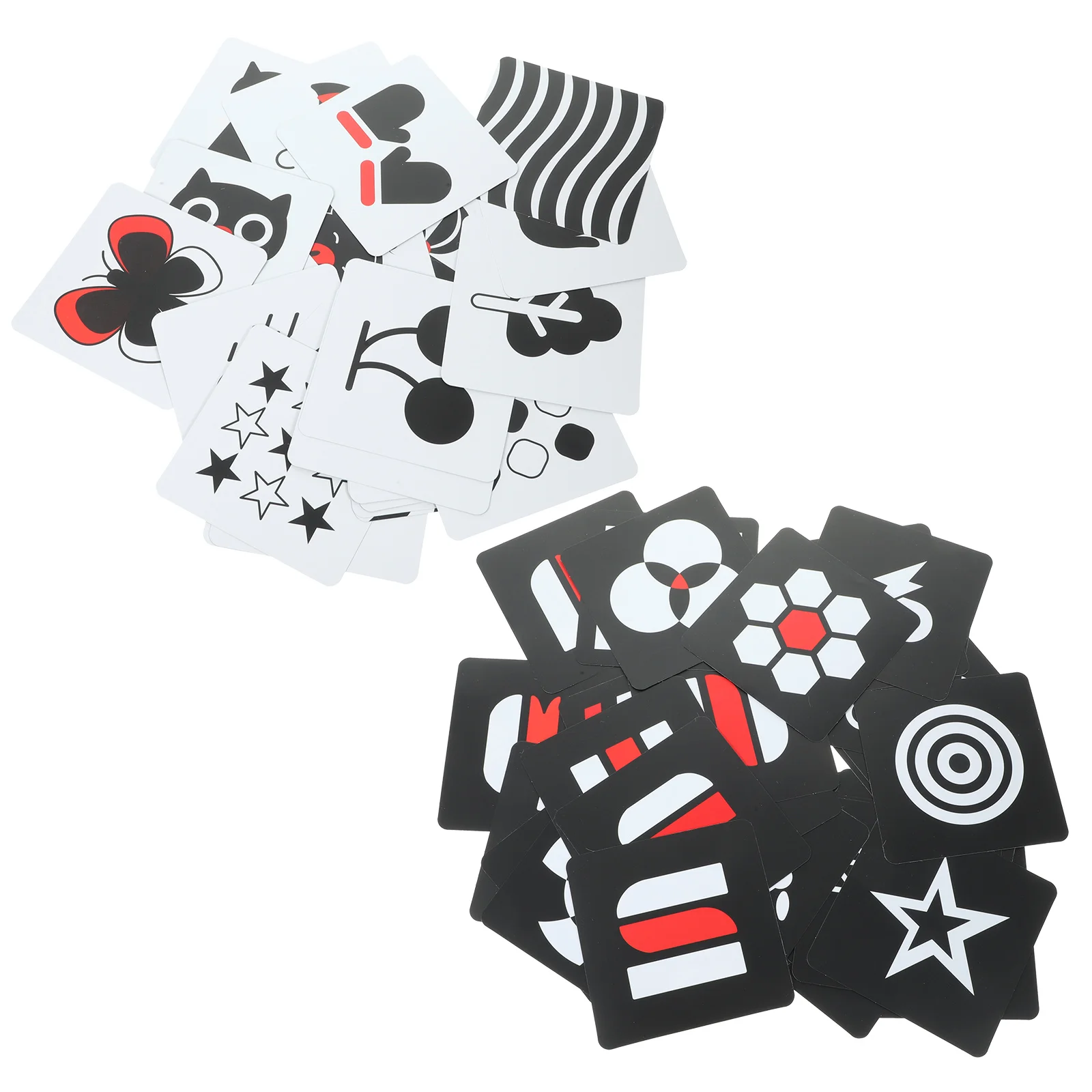 High Contrast Baby Flashcards Black White Visual Stimulation Cards Kids Activity Cards black white learning cards s visual baby colorlearning flash recognition stimulus educational white flash game black