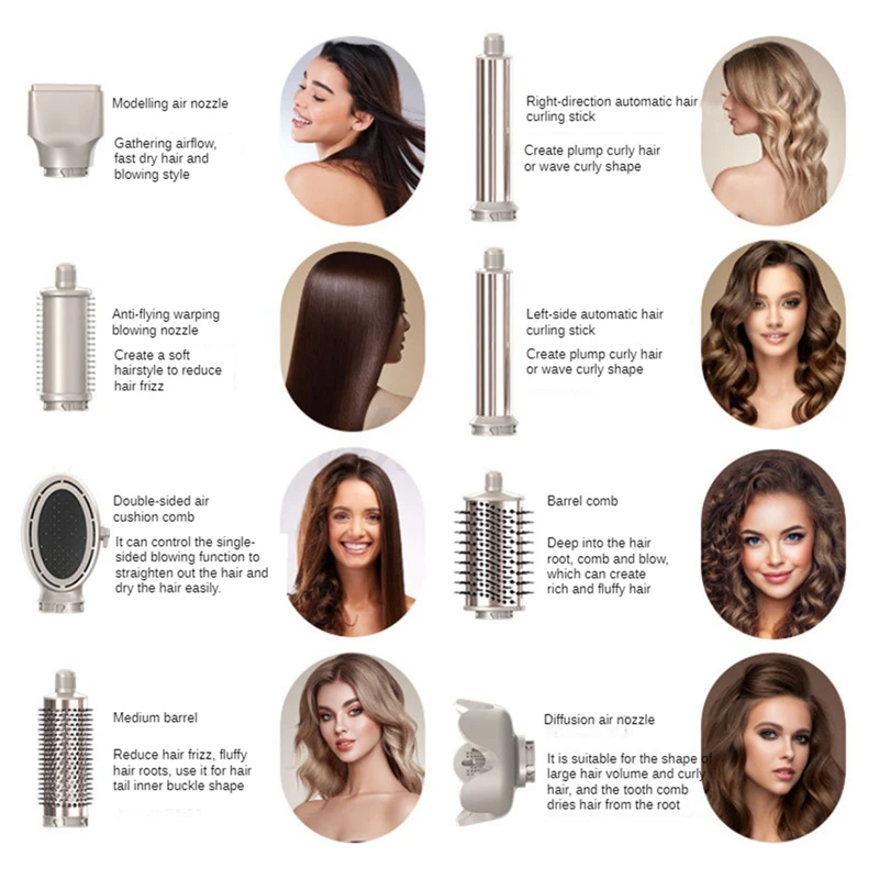 Folding Hair Dryer Negative Ion Home Hot Air Comb Set Wind Salon Hair Styler Tool Professional Hair Dryer EU Plug 5