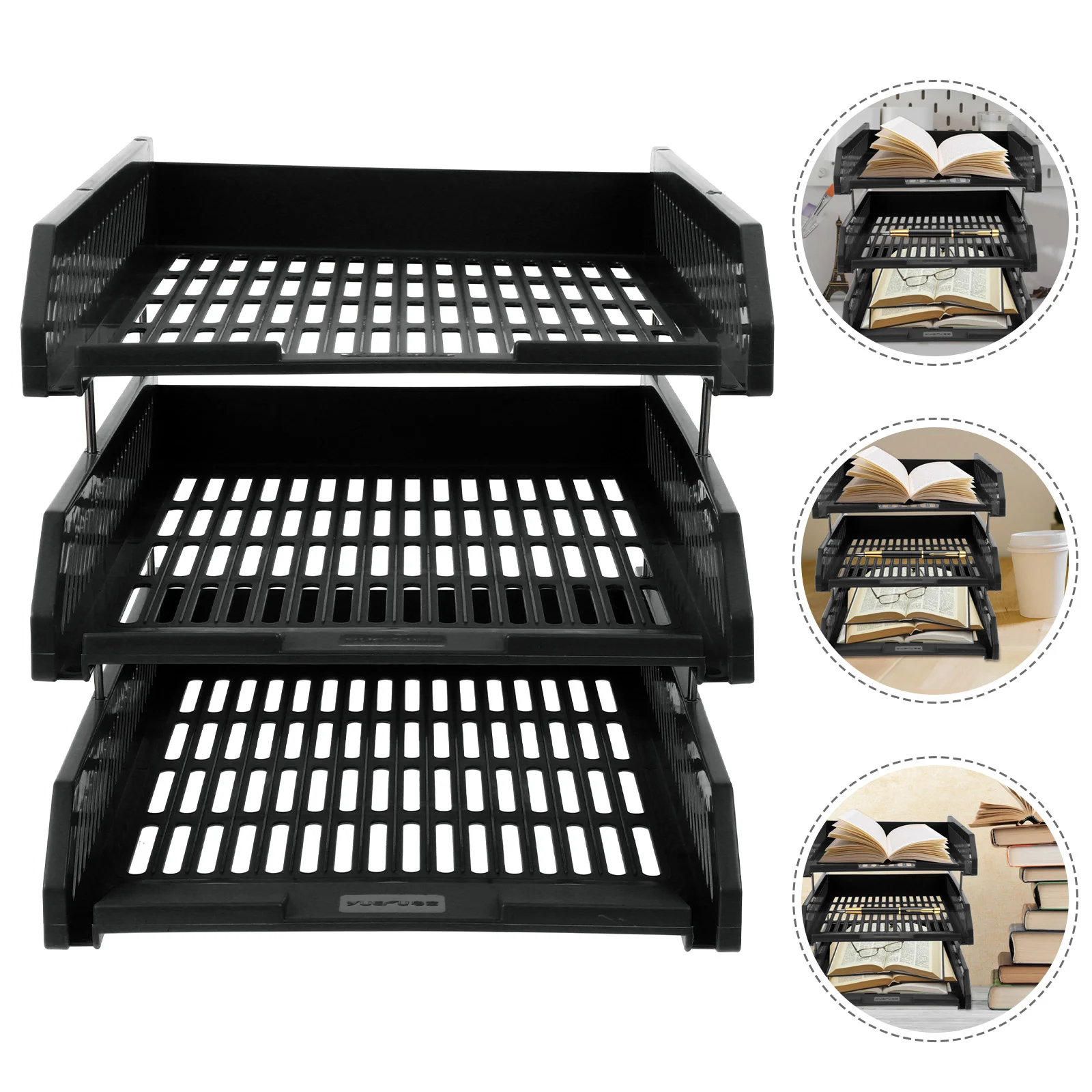 

Настольный аксессуар, Настольная стойка для файлов, книжные подставки для полок, поднос для компании, 3-уровневый держатель полки, офисный документ, полипропиленовый мягкий клей для документов