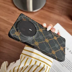 Carbon Fiber Luminous Magnetic Protective Back Cover - Honor Magic V6 (Black)
