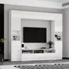 Entertainment Center with Bookshelves,High Gloss Wall Unit TV Stand,Media Center with Shelves and Drawers, Doors,for Living Room 1