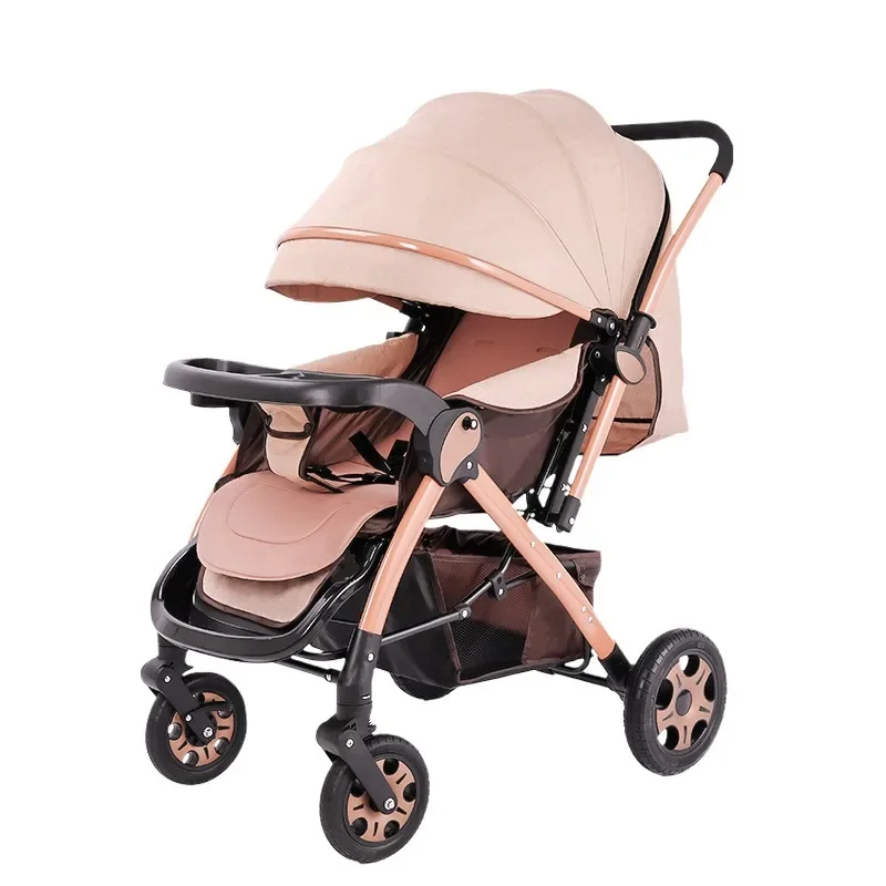 

Baby strollers can be seated and can be folded. Four-wheeled rubber shock-proof strollers are used in the four seasons.