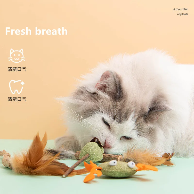 S5d84e5ca78c84052bad329a9f4f31cb9H Cat Toys Cartoons Mouse Fish Edible Safety Catnip Funny Cat Stick Molar Teeth Clean Teeth Game Pet Toy Pet Product Gift