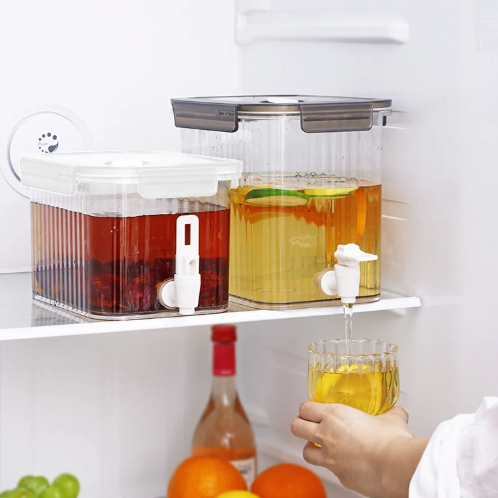 

Home Put Fridge Drink Bucket Cold Water Jug with Tap Fruit Tea Cold Brew Jug Drink Dispenser Juice Lemon Tea Cooler Kitchenware