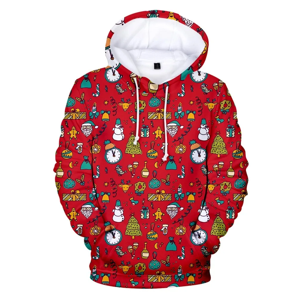 New arrival 3d printed happy christmas hoodies men women sweater pullovers autumn hip hop hoodie hooded boys girls casual workou