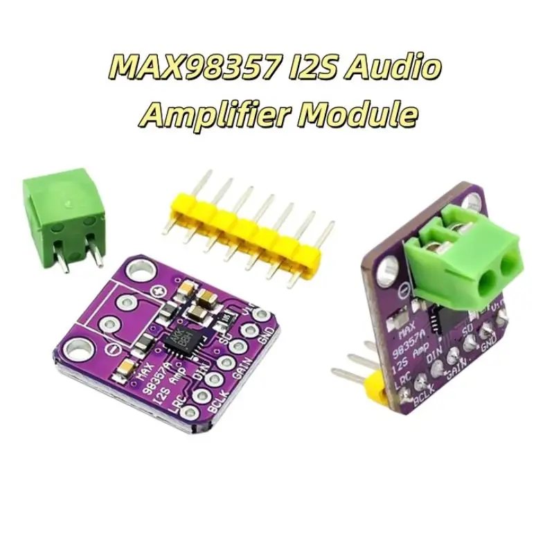 1세트 브레이크아웃 인터페이스 I2S DAC 디코더 고품질 MAX98357 MAX98357A 오디오용 I2S 3W 클래스 D 증폭기
