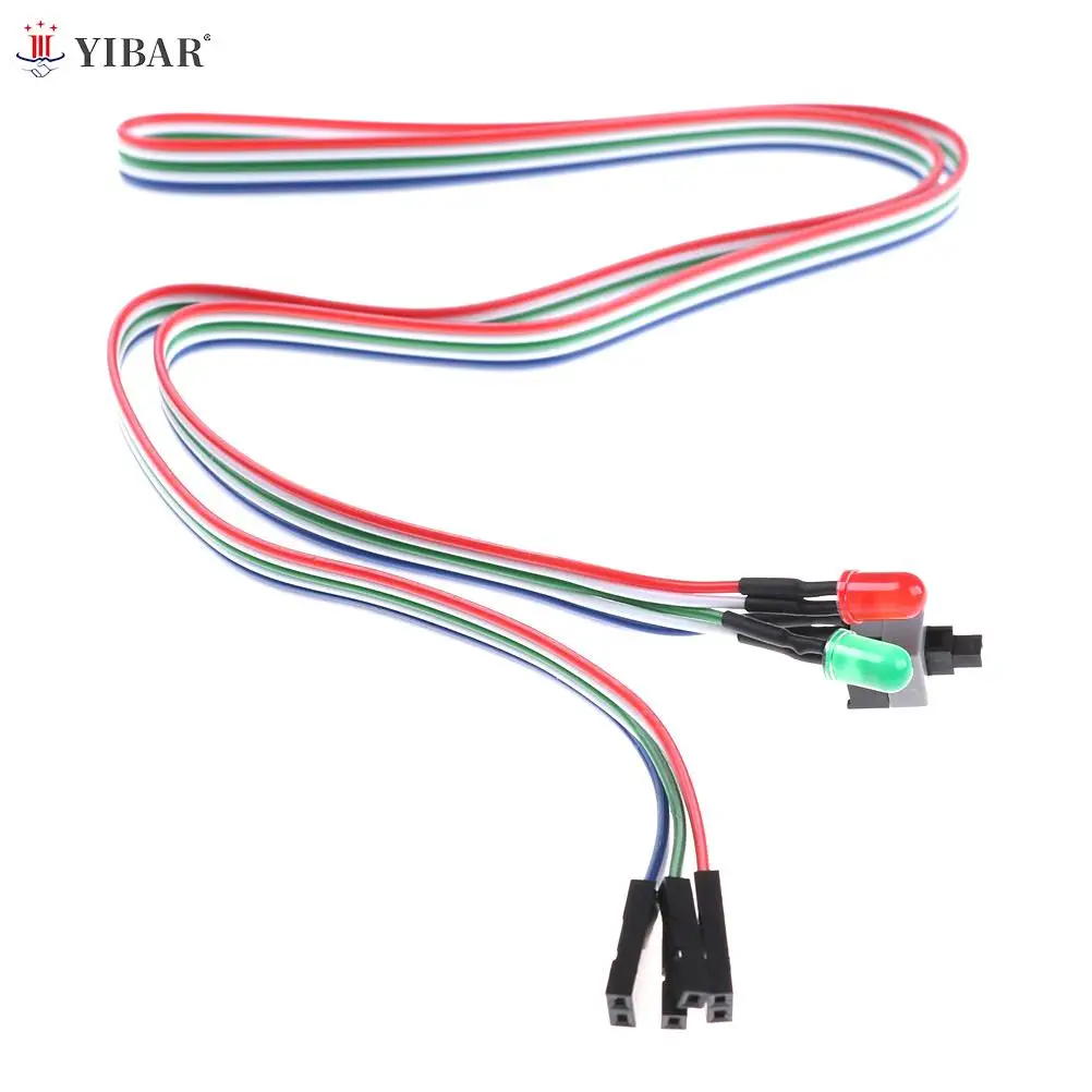 New Pc Desktop Computer Case Atx Power On Reset Switch Cable With Hdd Led Light R06 Wholesale