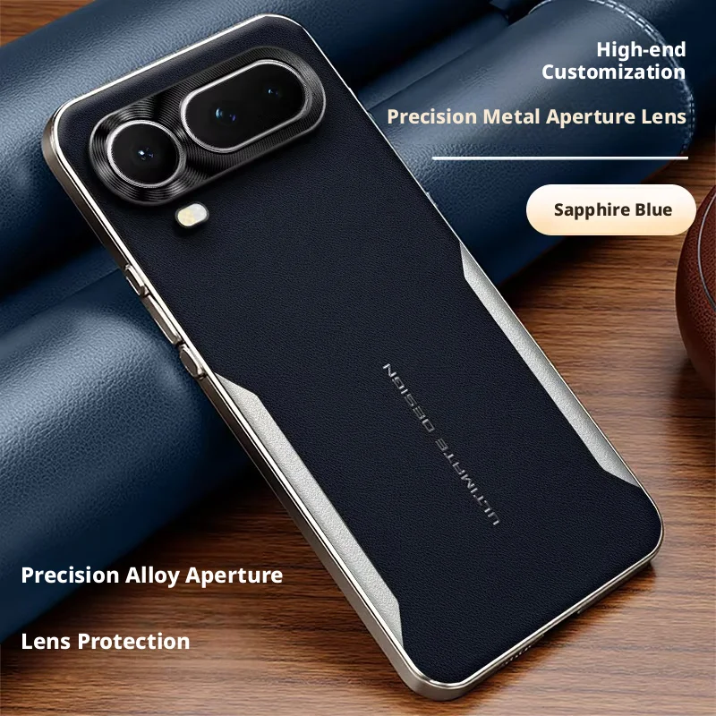 Elegant Air Leather Case - Anti-Fingerprint, Wear-Resistant, Impact-Resistant, with Lens Coverage