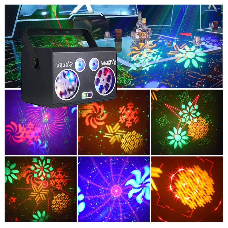15W DMX RGB stage laser lights Remote DJ Disco KTV Projector lazer light beam party lighting for Nightclub Bar Xmas