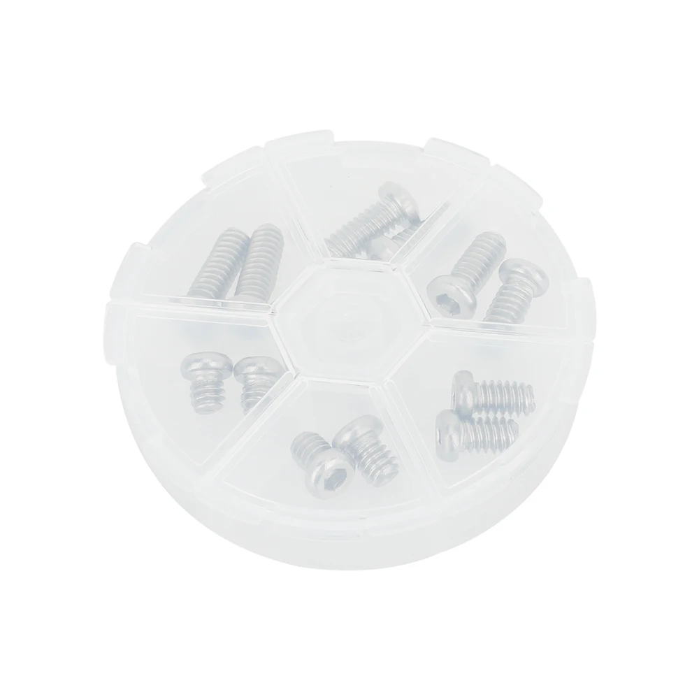 12pcs 6 Size 1/4"-20 Mounting Screw Set for Camera Accessories With Plastic Box