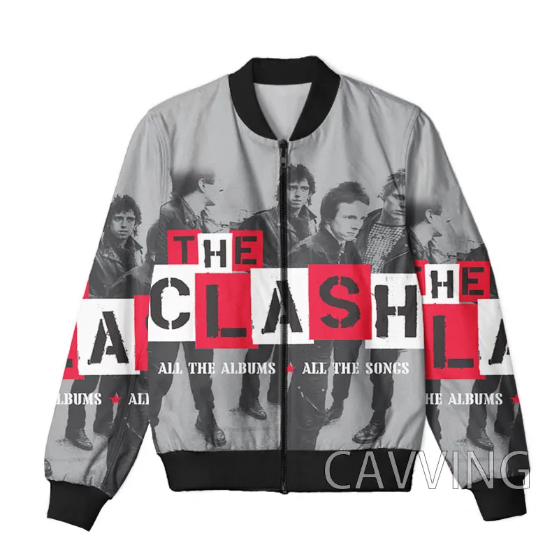 CAVVING 3D Printed  The Clash Zipper Bomber Jackets Men Overcoat Mens Coat Zip Up Jackets for Women/Men 2