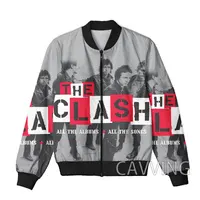 CAVVING 3D Printed  The Clash Zipper Bomber Jackets Men Overcoat Mens Coat Zip Up Jackets for Women/Men 2