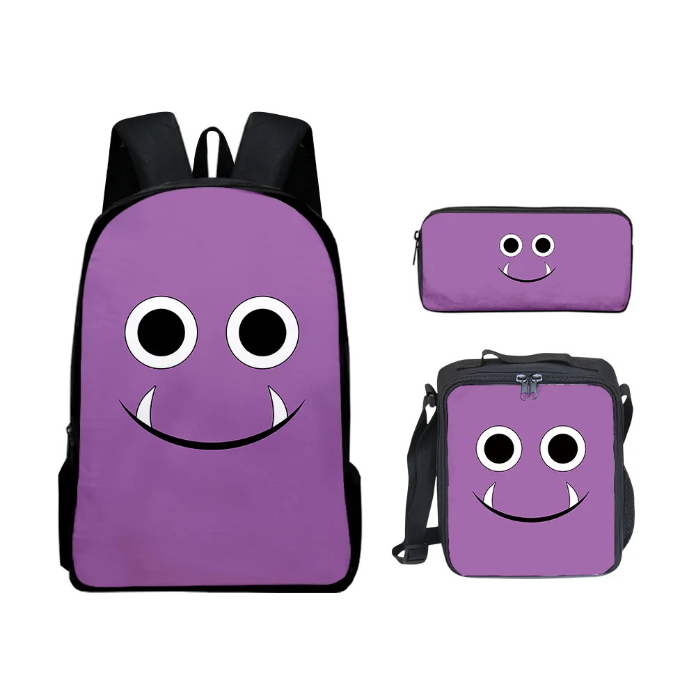 Classic Fashion Funny Garten of Banban 3D Print 3pcs/Set pupil School Bags Laptop Daypack Backpack Lunch bag Pencil Case