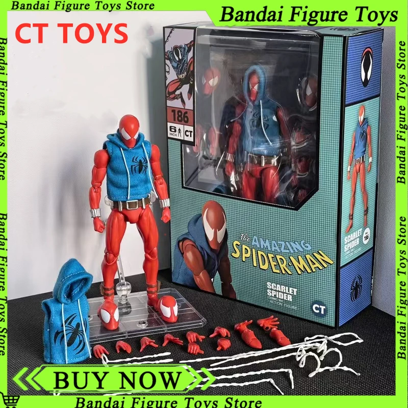 New CT Toys Spiderman Mafex 186 Figure Scarlet Spider The Amazing