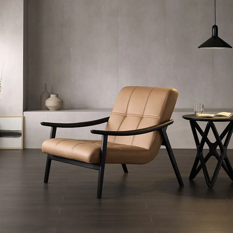 

Wooden Chairs Arm Rest Leather Covers Massager Full Body Italian Designer Outdoor Recliner Chair Beach Stoelen Lounge Furniture