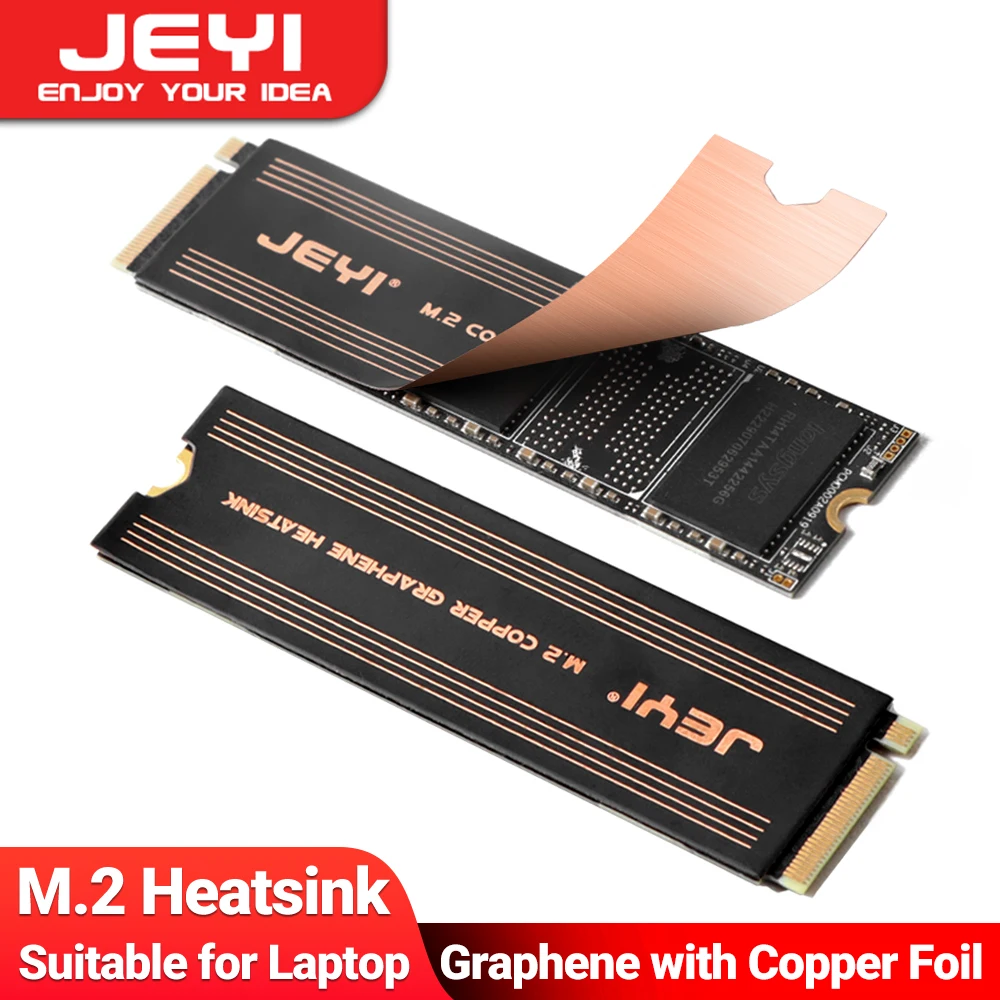 Jeyi-dissipador de Calor de Grafeno para Laptop Radiador de Camada Dupla Design de Folha de Cobre Refrigerador para pc Nvme Ngff 2280 Drive M.2 Ssd