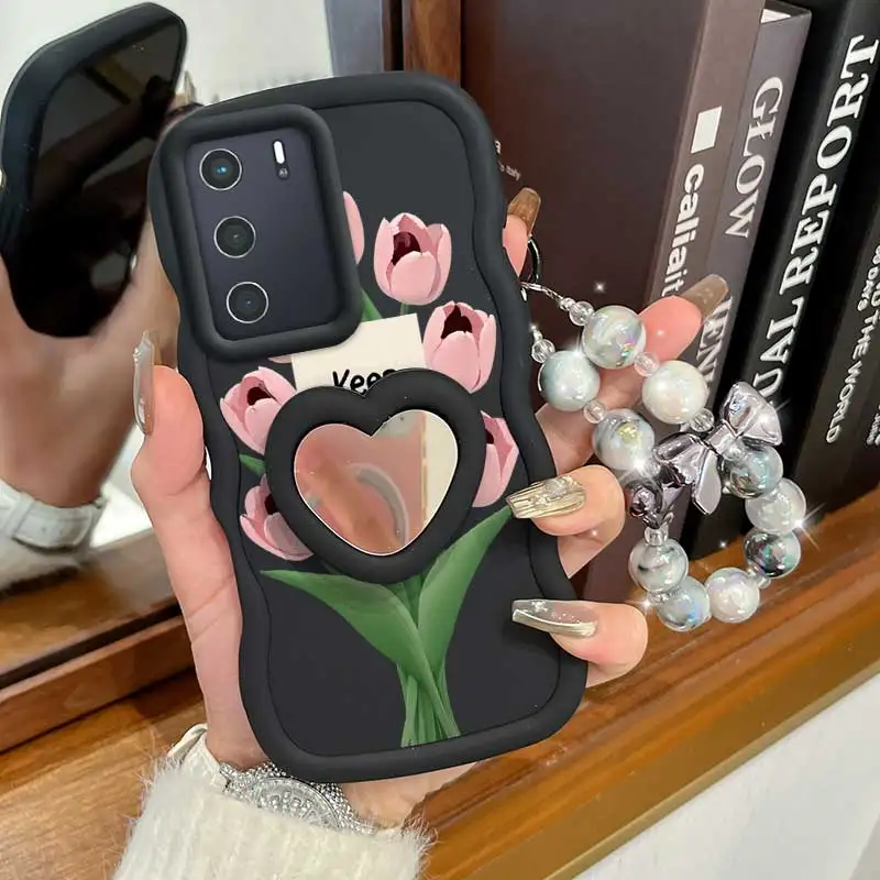 Stay Happy Phone Case Set with Lanyard and Stand - 3 Piece Bundle