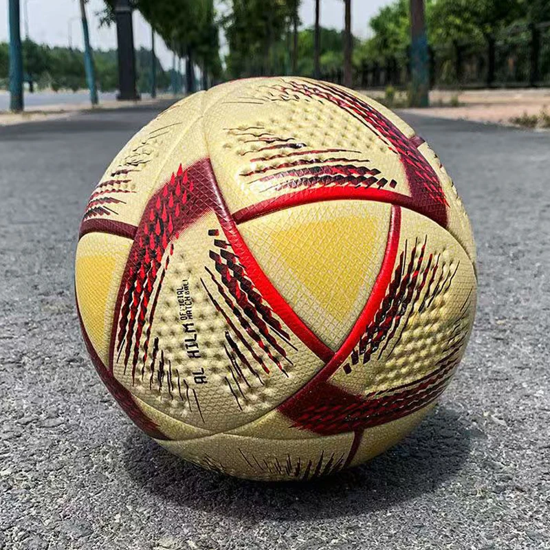 Balón de fútbol profesional de tamaño 5, de poliuretano sin costuras, impermeable, para adultos, para interior y exterior, antideslizante, para entrenamiento