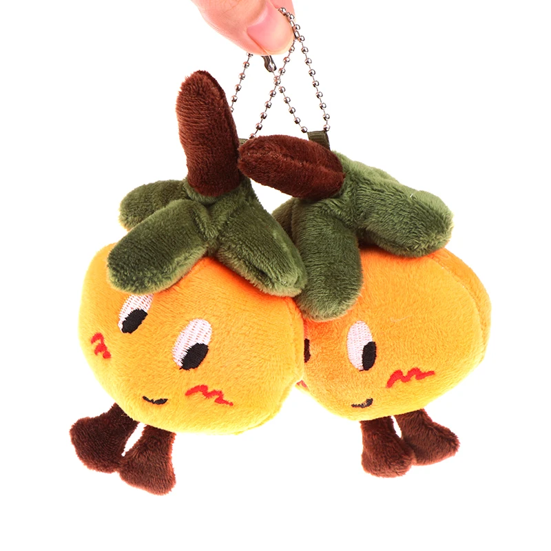 Cute Cartoon Fruit Vegetable Persimmon Carrot Plush Stuffed Doll Soft Plush Toy Keychain Pendant Bag Decor Kid Gift Plush Toys