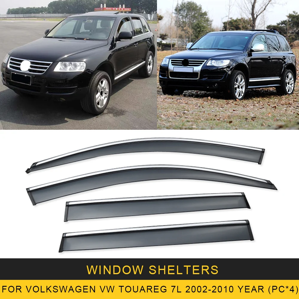 For VOLKSWAGEN VW Touareg 7L 7P CR 2002-2023Car Window Sun Rain Shade  Visors Shield Shelter