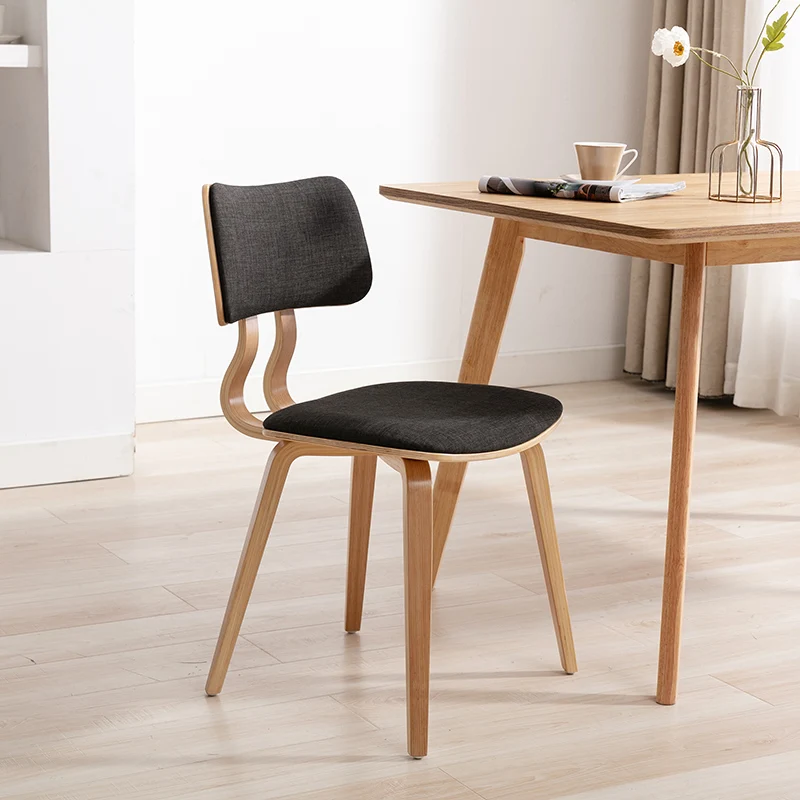 Dining chair Italian household solid wood chair modern simple Nordic chair hotel dining room table chair coffee shop milk tea sh