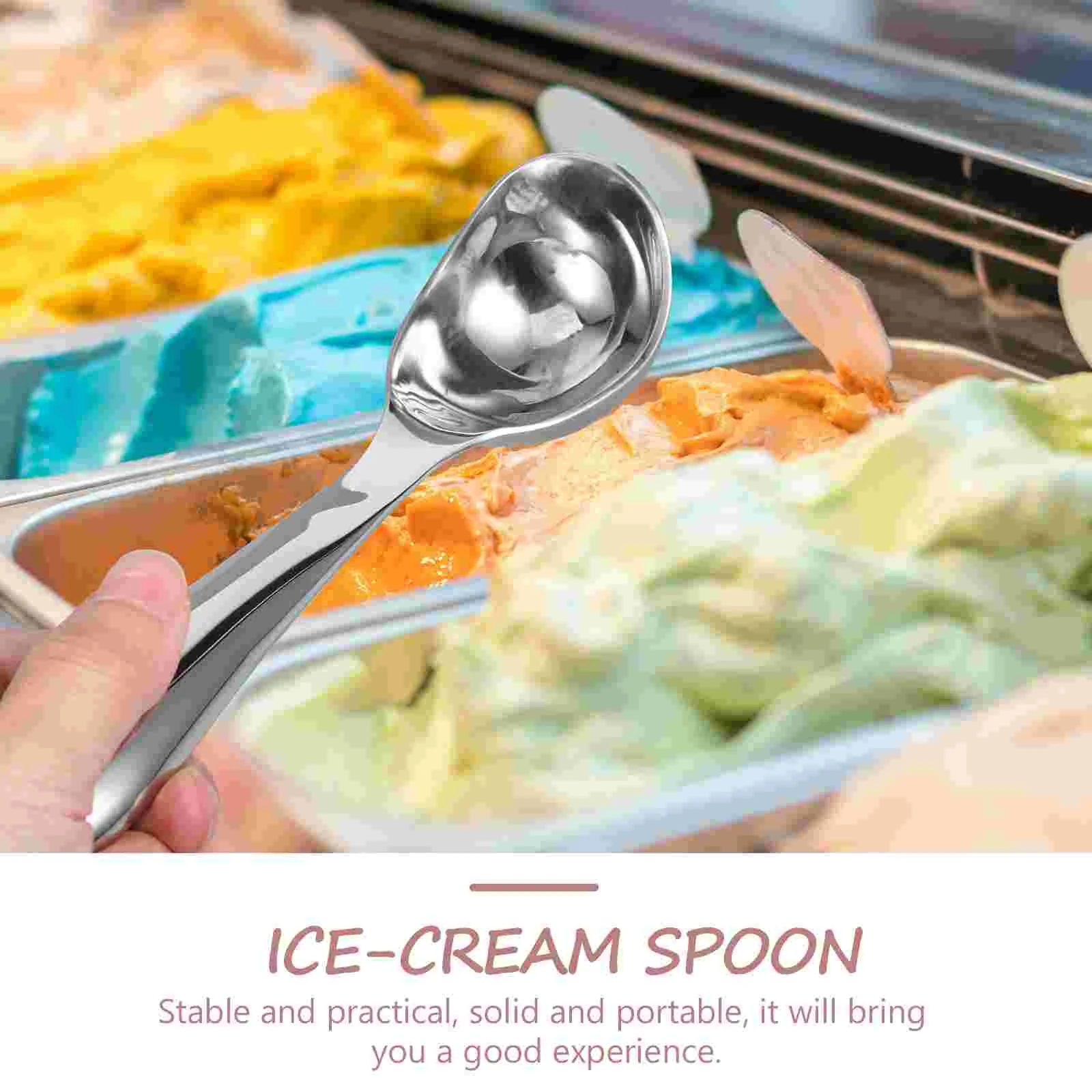 304 Stainless Steel Scoop Ice Cream Tools Dessert Spoons Food Serving Utensils Melon Baller Kitchen Gadgets Fruit Salad