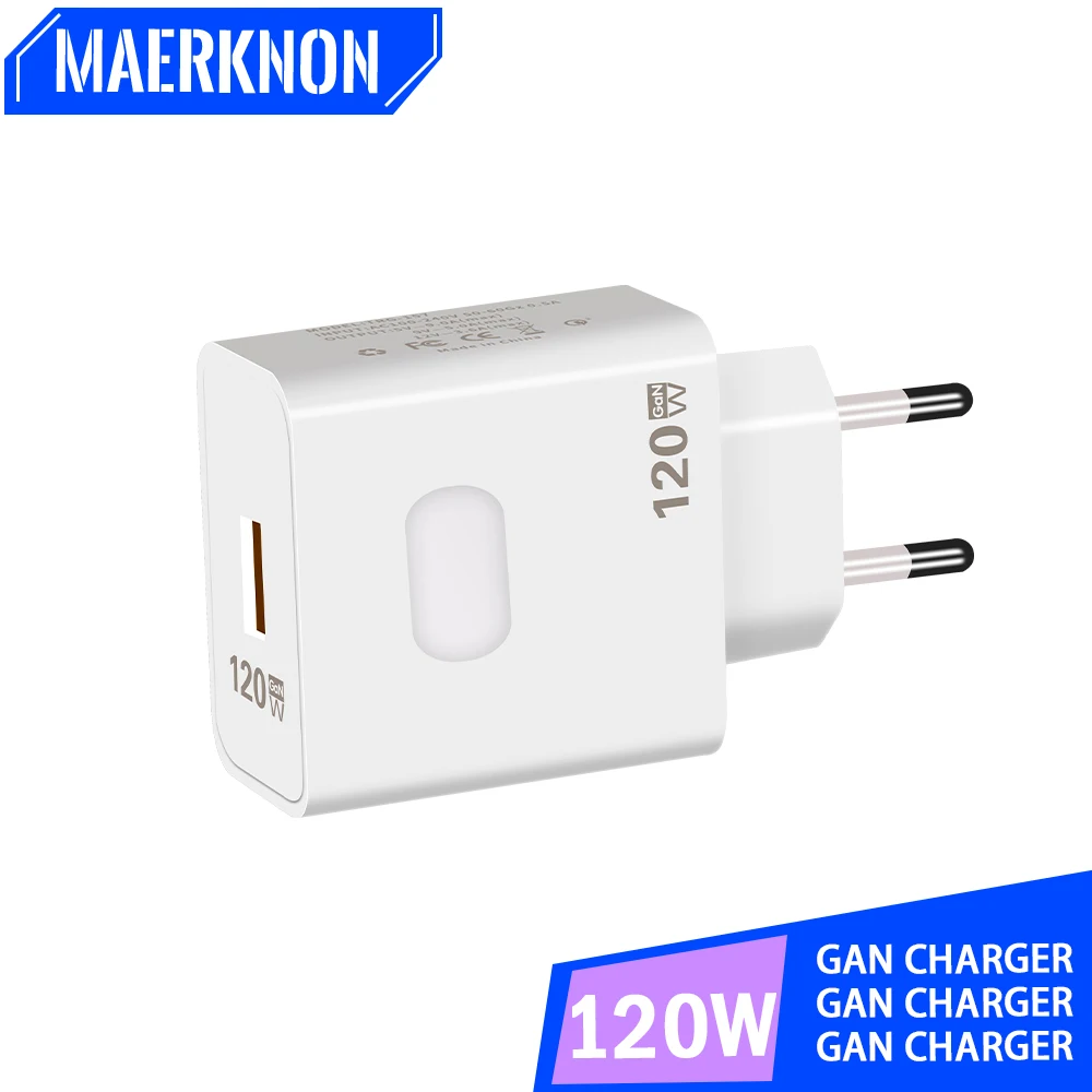 

GAN USB Charger 120W Phone Charger Portable Fast Charging Charger Quick Charge 3.0 Wall Power Adapter For Huawei Samsung Oneplus