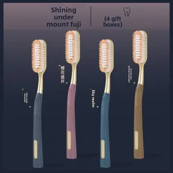 Deluxe 100 - Hole Wide Head Toothbrush for Superior Oral Care, Perfect for Travel and Home Use (Blue)