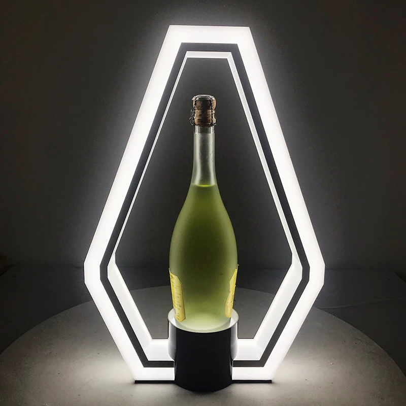 Rechargeable Chrome Chandon Champagne Bottle Presenter Glorifier Display