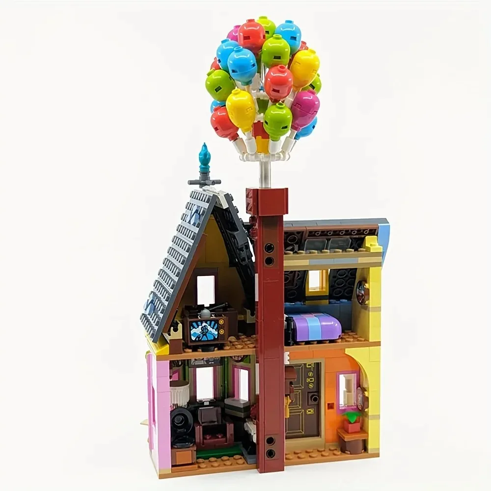 창의적인 풍선 플라잉 업 하우스 빌딩 블록 영화 MOC 건설 벽돌 세트, 어린이 선물 장난감, 598 개