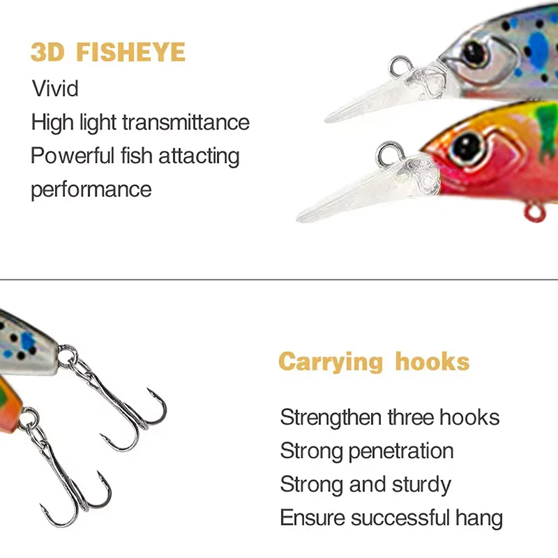 Micro All-Layer Sinking Minnow Hard Bait - Bionic Stream Fishing Lure