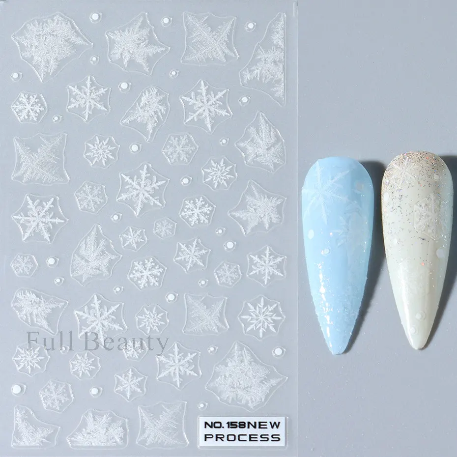 Forest Creative Nail|christmas 3d Nail Art Stickers - Snowflake & Santa  Decals For Manicure