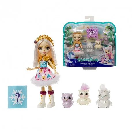 6-in Exclusive Great Gift for 3-8 Year Olds Enchantimals Family Toy Set with 3 Owl Animal Friends Odele Owl Small Doll 6-in Exclusive Great Gift for 3-8 Year Olds Enchantimals Family Toy Set with 3 Owl Animal Friends Odele Owl Small Doll