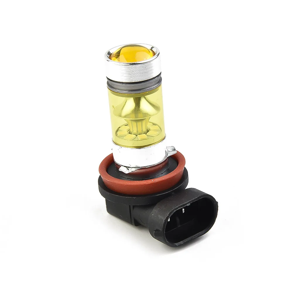 Lâmpadas de nevoeiro amarelo Super Bright LED, H11, H8, 4300K, 100W, 1500lm, Day Running, Lâmpada do carro, Acessórios de iluminação, Conjunto de 2 pcs