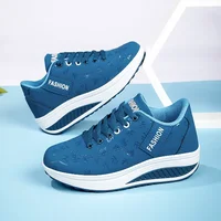 Women Outdoor Thick Bottom Swinging Casual Shoes Fashion Platform Large 42 Flat Bottom Walking Sports Shoes Walking and Running