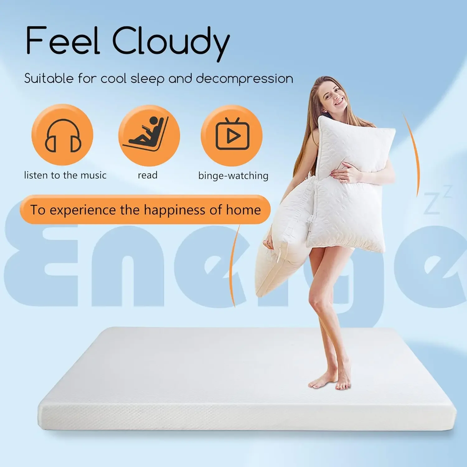 5 Inch Gel Memory Foam Mattress/Twin Mattress/Cooling Gel Infusion/CertiPUR-US Certified/Comfy Support,White 5