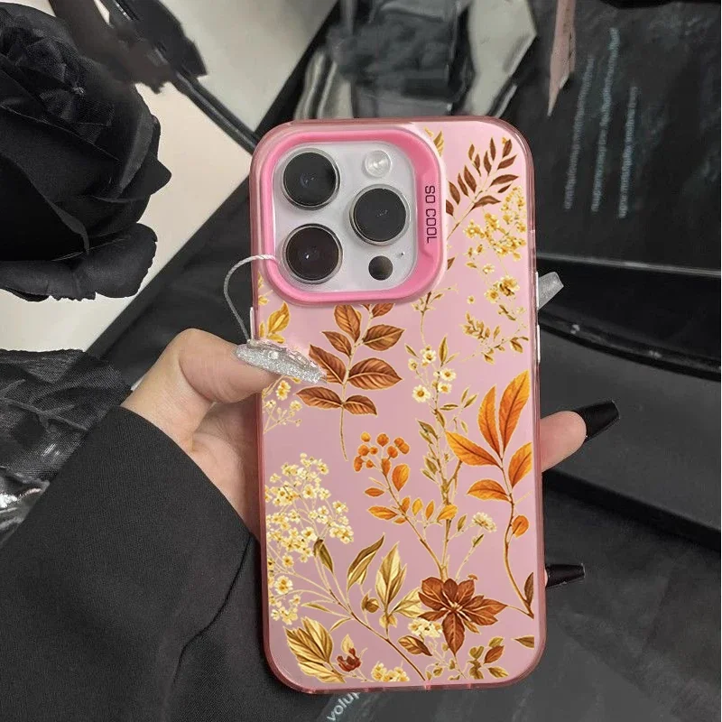 Autumn Mushrooms Decorative Phone Case with Festive Christmas Design
