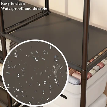 رف ملابس مزدوج الصف ، رف تخزين منزلي بسيط التجميع ، شماعات خزانة معطف بسعة كبيرة ، ملابس غرفة نوم وحامل أحذية - Image 6