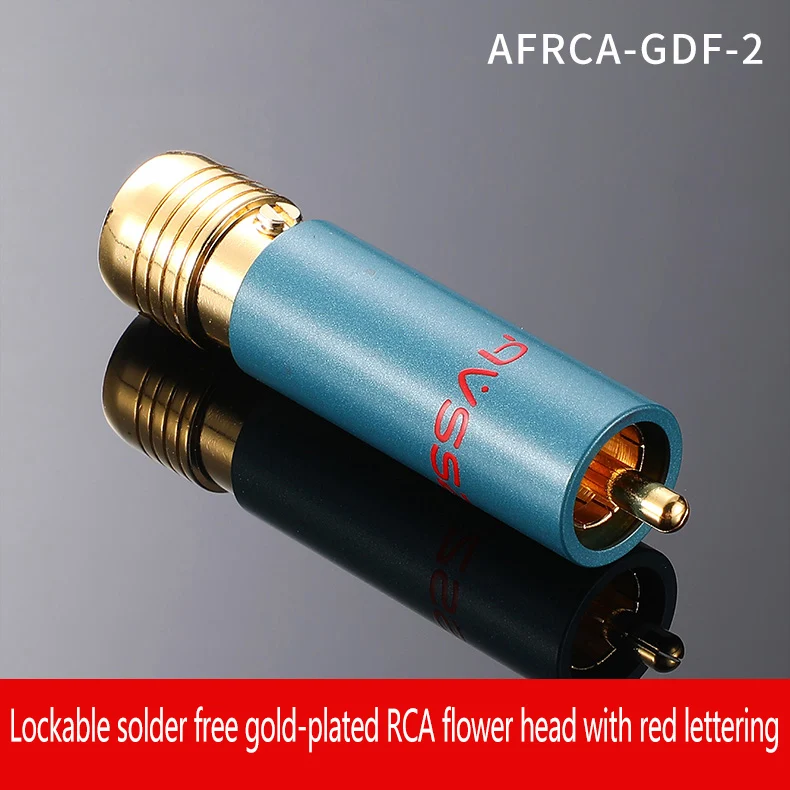 Hifi RCA-Stecker 24K Echtvergoldet Selbstverriegelnd Lötfrei für HIFI Audio Video – Detail 6