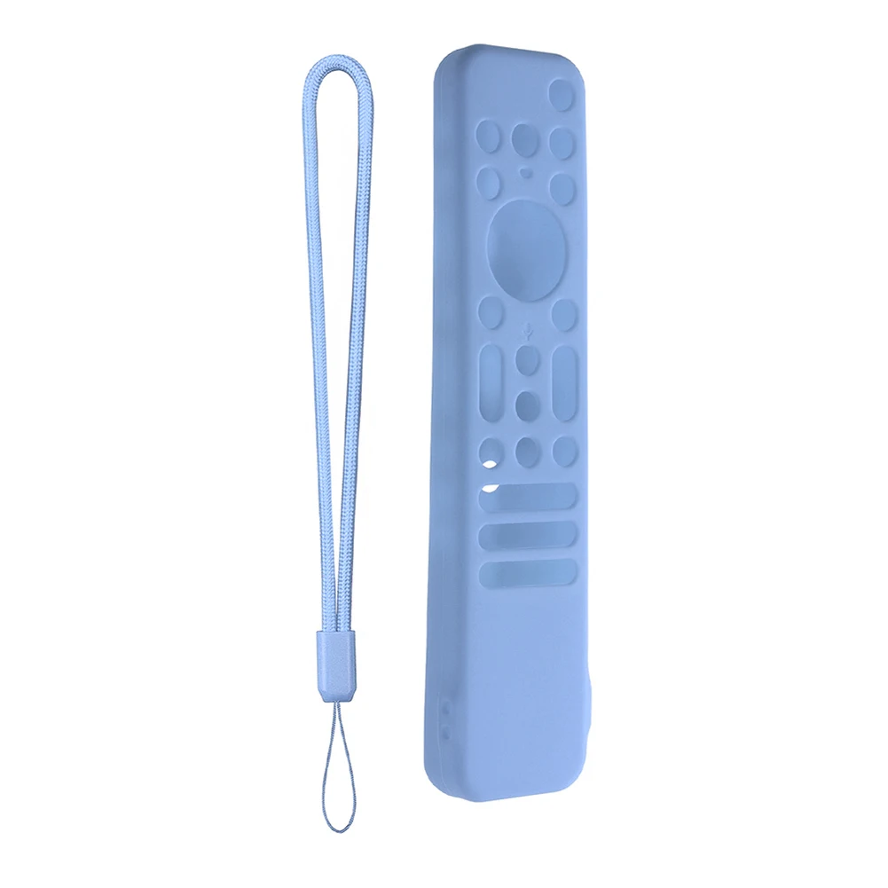 Silicone Remote Case Silicone Remote Control Case Anti-slip Protective Cover with Lanyard Smart TV Accessories for SONY RMF-TX810U TX811U TX910U