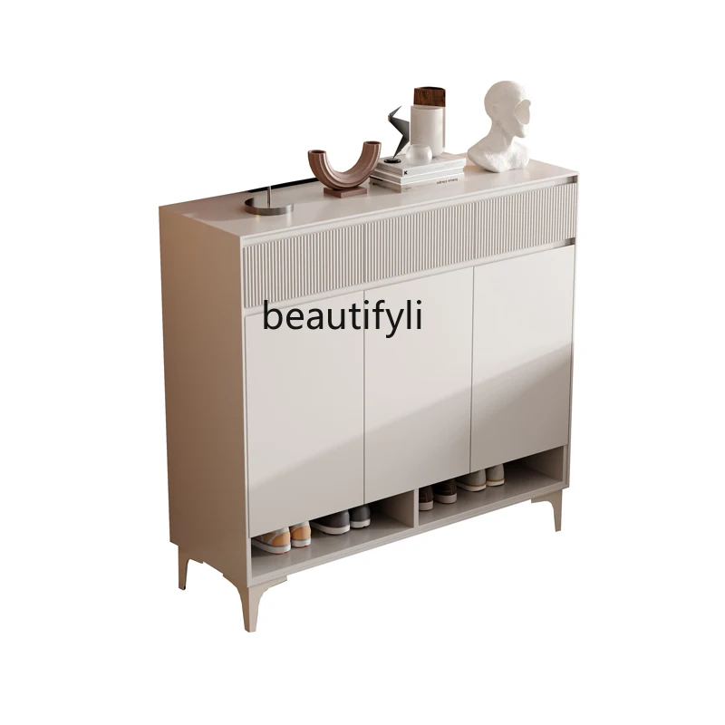 

Italian Minimalist Home Shoe Cabinet Home Doorway Corridor Aisle Storage Locker Modern Minimalist Home Entrance Cabinet