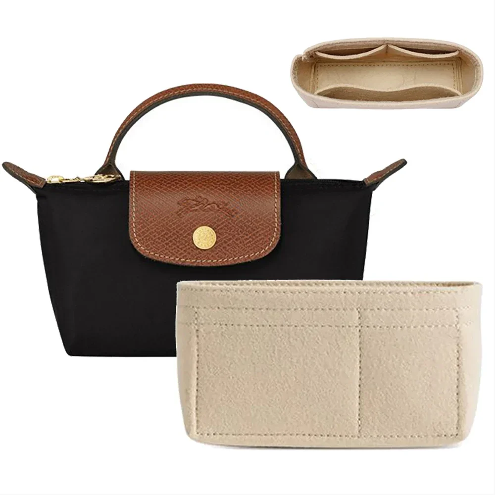 Новая сумка-вкладыш для пельменей, органайзер для Longchamp, мини сумка для хранения, подкладка, войлочный кошелек, вставка, сумка-вкладыш