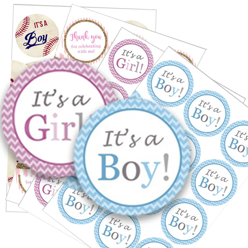 Welcome Baby Boy Stickers Labels Cute Little One Elephant Decor Stickers  Welcome New Born Gender Reveal Baby Shower Decor - AliExpress