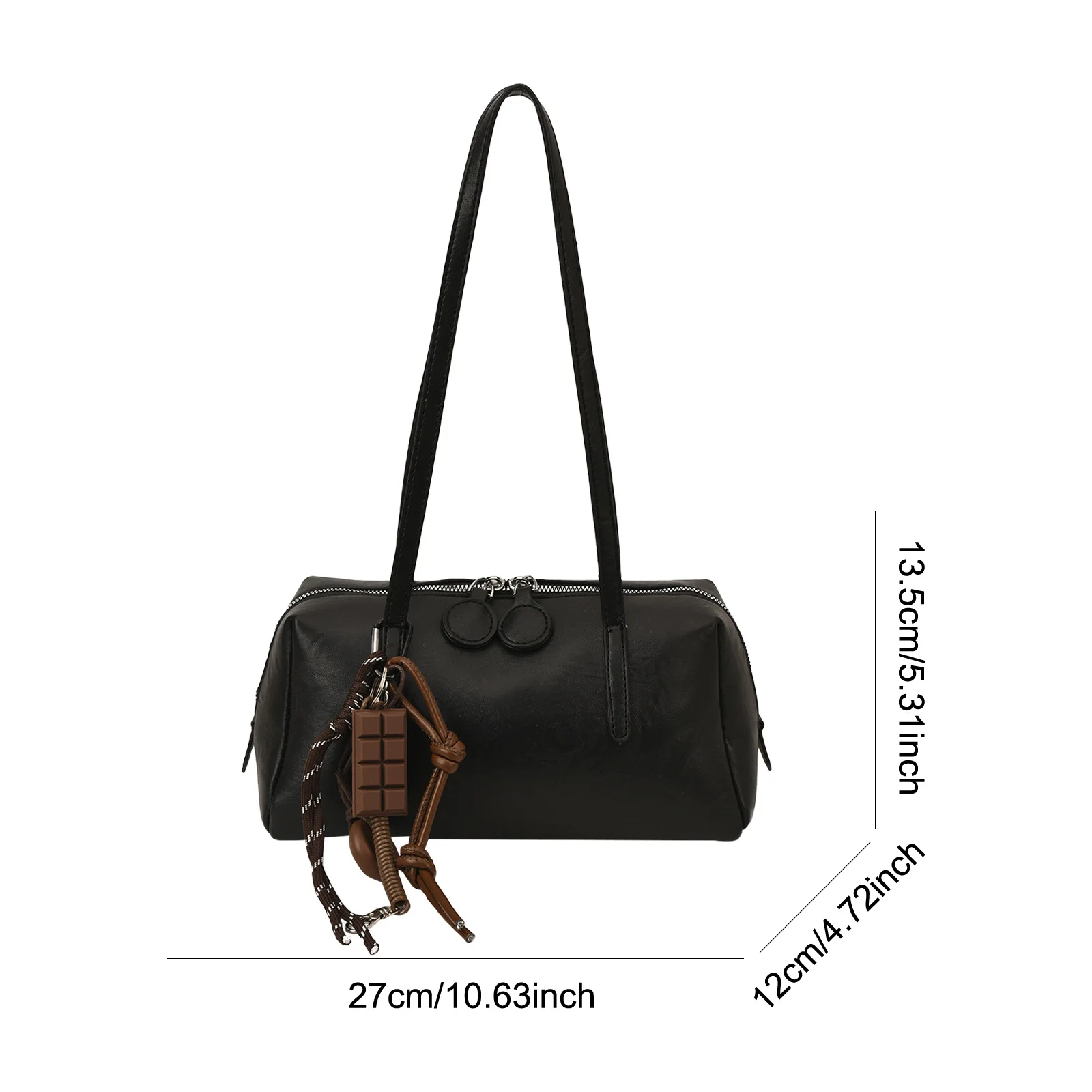 Shoulder Bag Y2k 90s Retro Top Handle Bag PU Leather Designer Handbag for Women Work and Travel