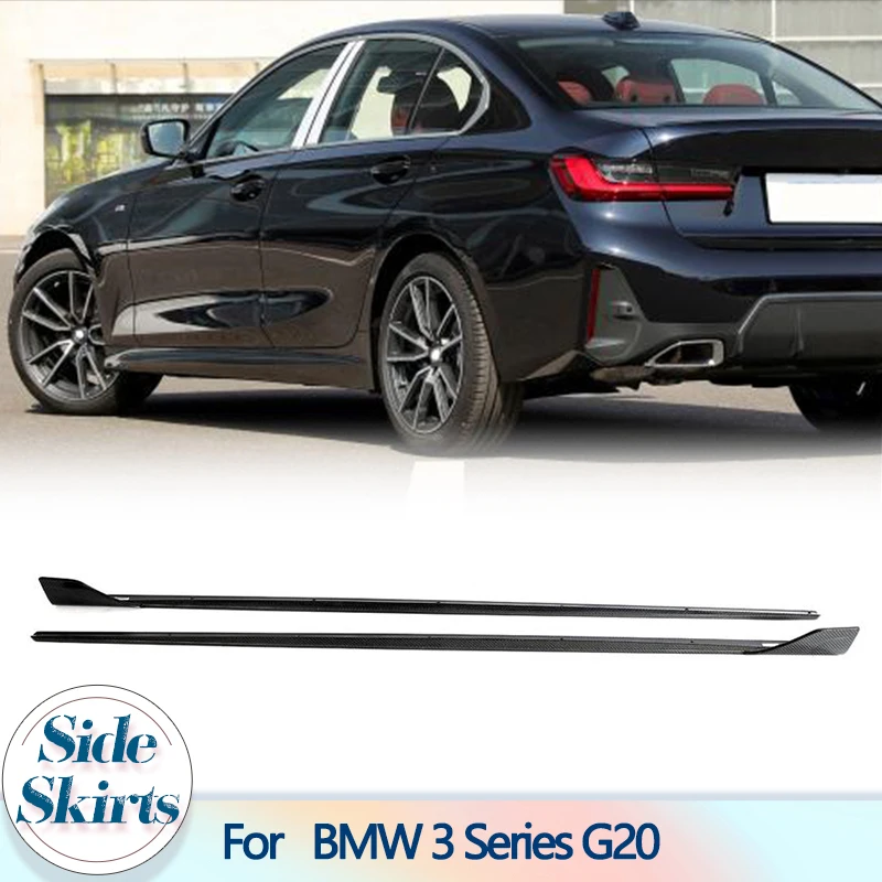 

Car Side Skirts For BMW 3 Series G20 Base Sport Sedan 4-Door 2023 Carbon Fiber Auto Racing Side Skirts Extensions Lip Aprons
