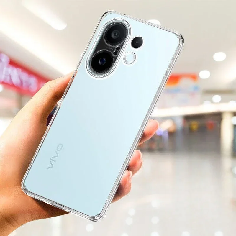 Enhanced Transparent Soft TPU Phone Case with Lens Protection - Silicone Clear Phone Cover