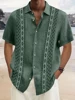 Summer Street Daily Fashion Men's Shirt Seaside Casual Men's Short-sleeved Shirt Striped Printed Men's Short-sleeved T-shirt 2