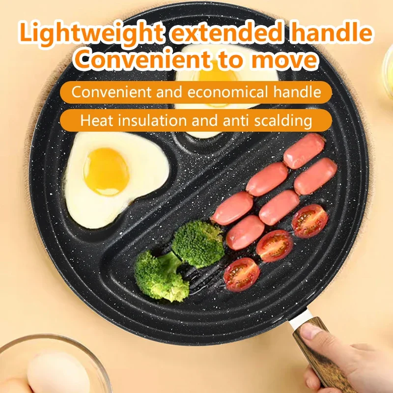 Export-grade 3-in-1 non-stick omelettepan, frying pan, egg hamburger, steak frying pan, breakfast pan, household artifact 2
